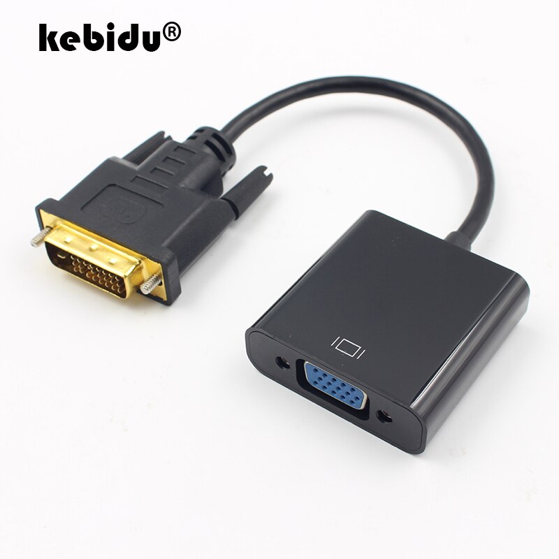 Kebidu-Ǯ HD 1080P VGA  24 + 1 25Pin Male to 15Pin Female ̺ ȯ, PC ǻ HDTV  ÷